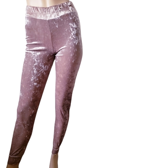 Coco Avante Light Brown Mocha Velvet Joggers - Picture 3 of 7